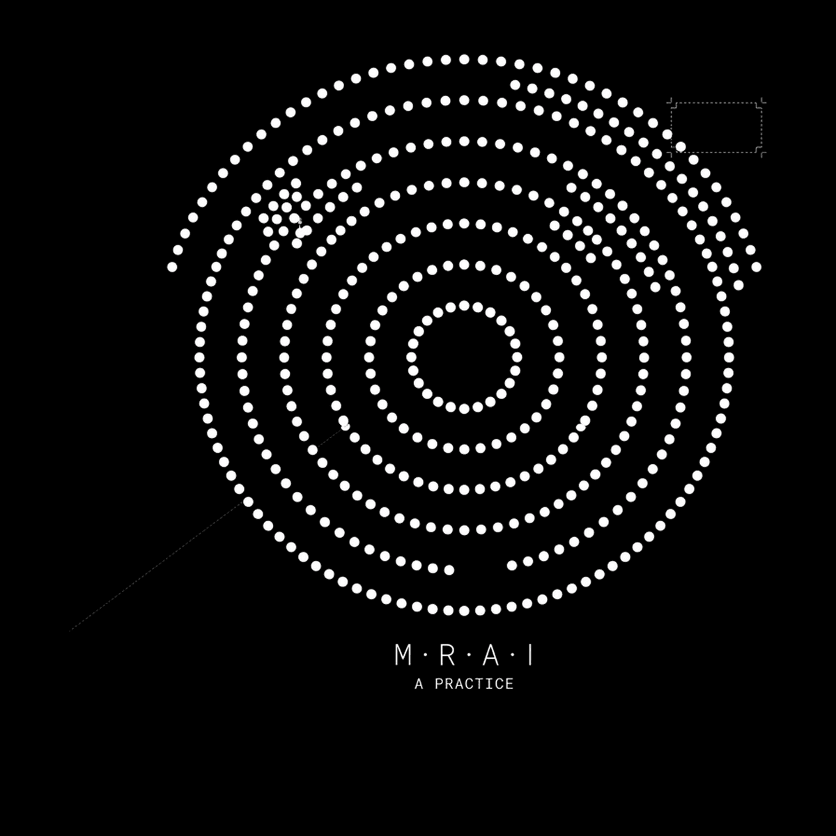The six-ring face, white on black